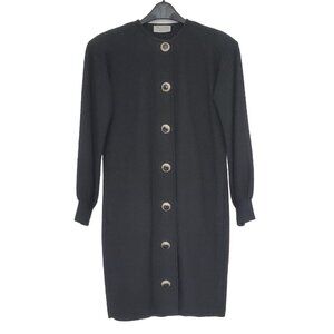 St John by Marie Gray Size 6 Black Knit Winter Dress